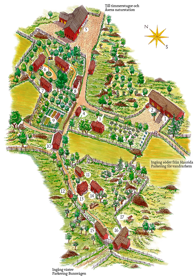 Besökskarta Åsens by Karta